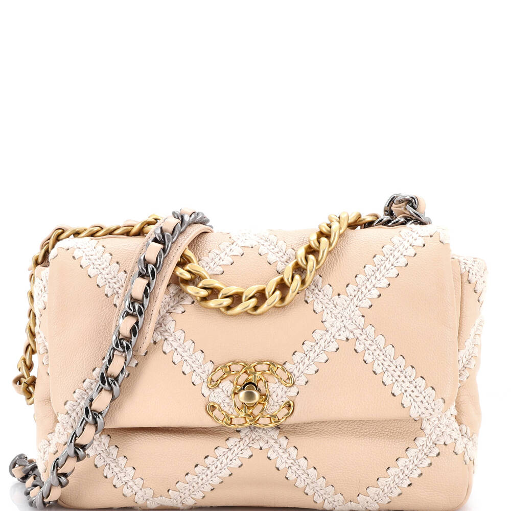Chanel 19 Flap Bag Crochet Quilted #231194C47B